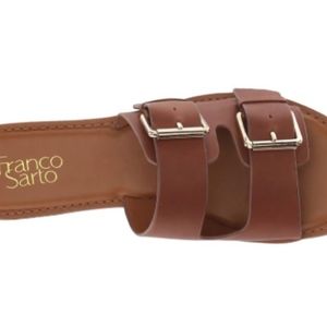 Franco Sarto Karina Brown Buckle Sandal Sz 9.5
